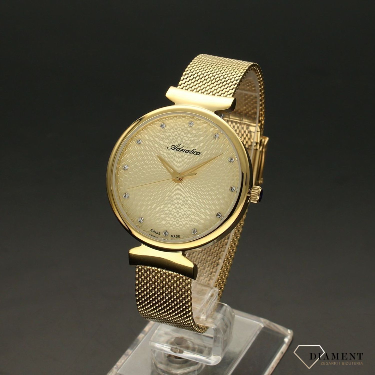Zegarek damski Adriatica Fashion Złota tarcz.jpg