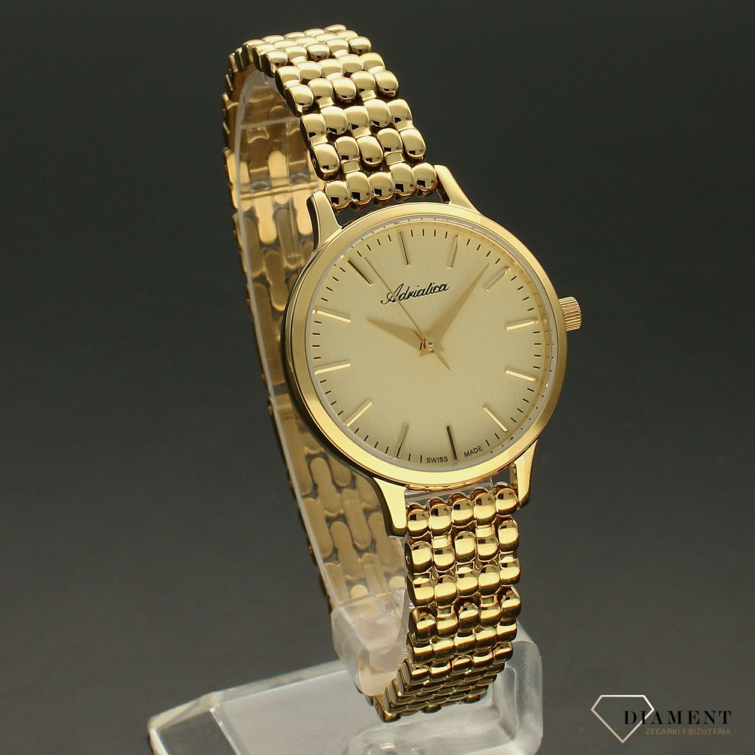 Zegarek damski złoty na bransolecie Adriatica A3750.1111Q.jpg
