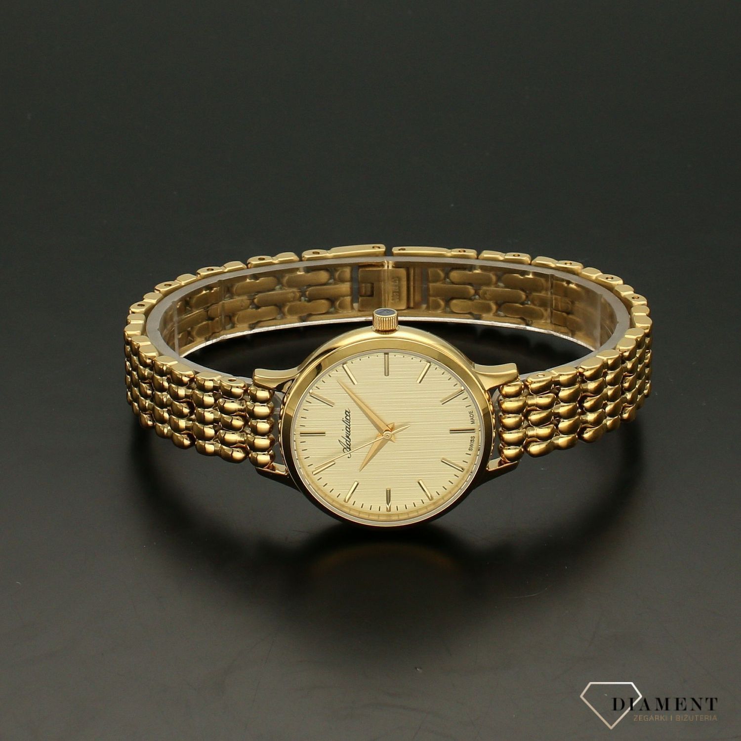 Zegarek damski złoty na bransolecie Adriatica A3750.1111Q.jpg