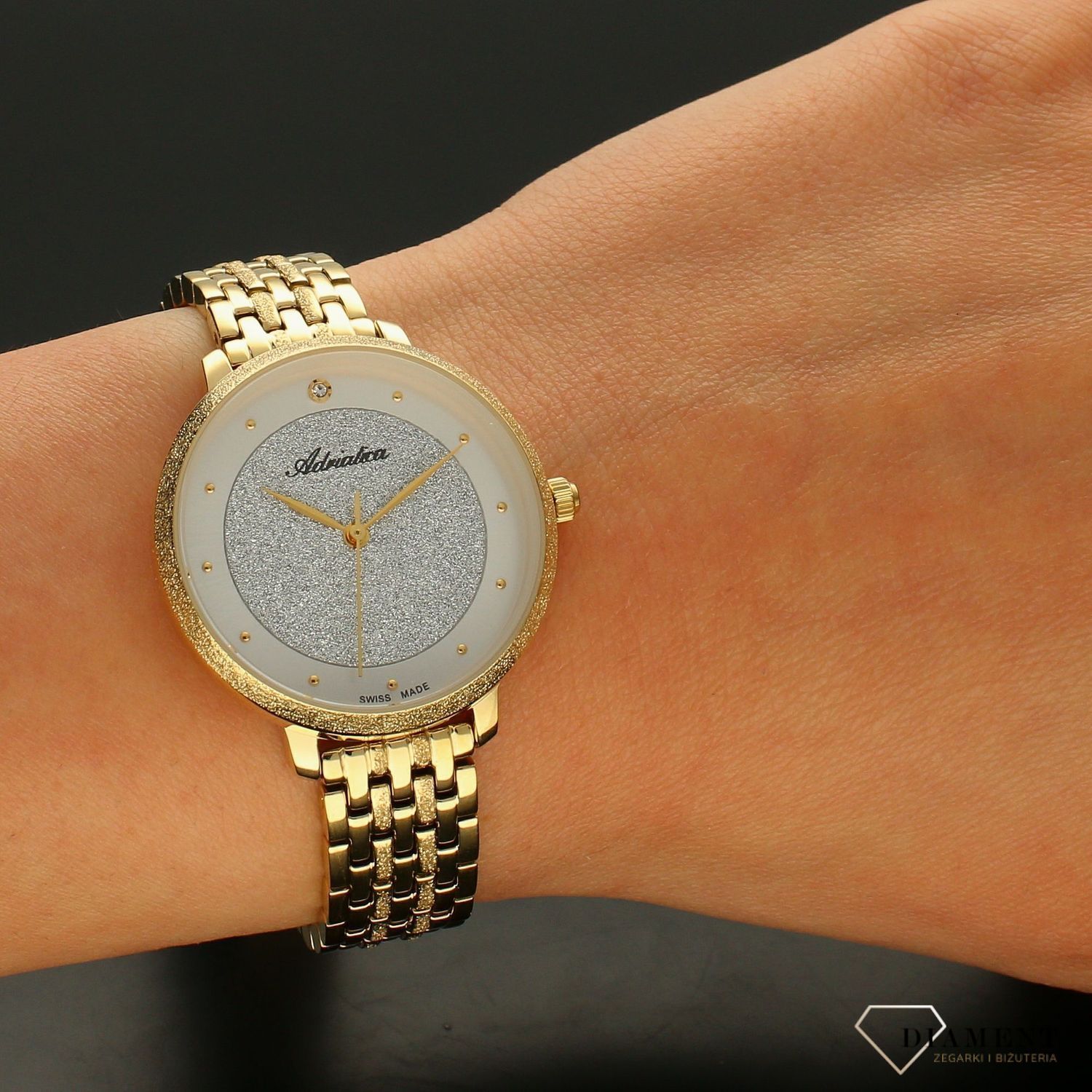 Zegarek damski złoty na bransolecie Adriatica A3751 (1).jpg