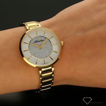 Zegarek damski złoty na bransolecie Adriatica A3752.1113Q z brokatowym efektem na tarczy.Zegarek szwajcarskiej marki Adriatica ✓  (5).jpg