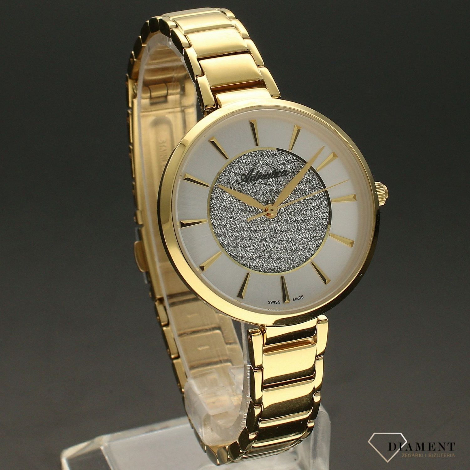 Zegarek damski złoty na bransolecie Adriatica A3752.1113Q.jpg