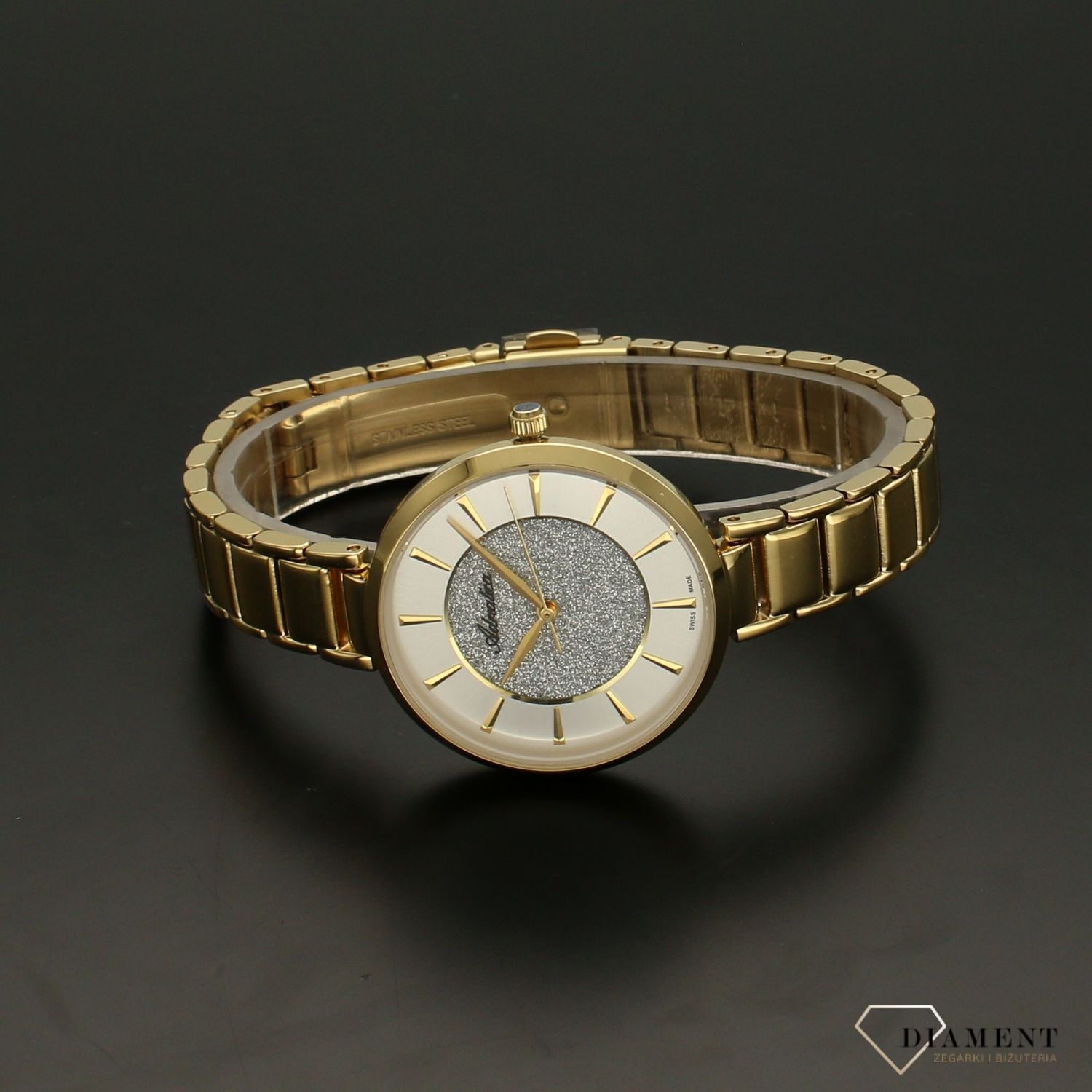 Zegarek damski złoty na bransolecie Adriatica A3752.1113Q.jpg