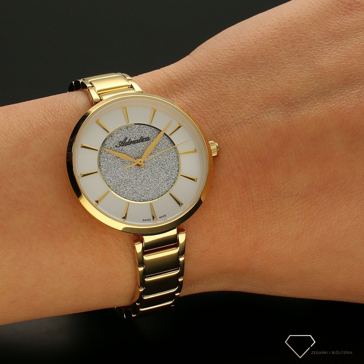 Zegarek damski złoty na bransolecie Adriatica A3752.1113Q.jpg