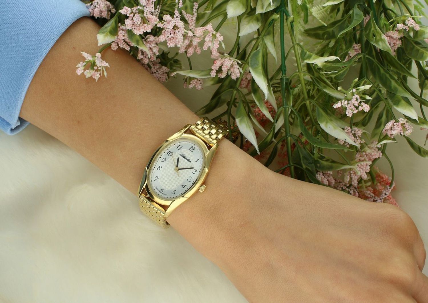 Zegarek Adriatica A3754.1123Q – Złoty Zegarek Damski Owalny Swiss Made Grawer Gratis.jpg