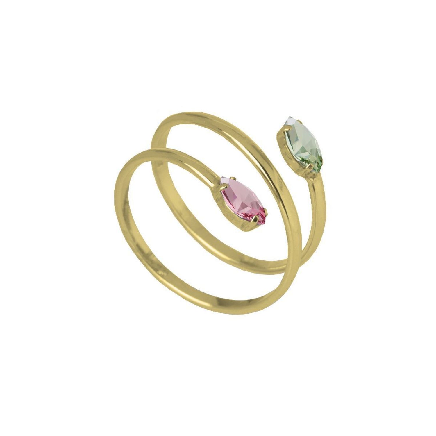 Pierścionek pozłacany Victoria Cruz “ Otulony Kolorem ” 925 A3764-MDA Wyjątkowa biżuteria z Victoria Cruz wykonana z najwyższej.JPG