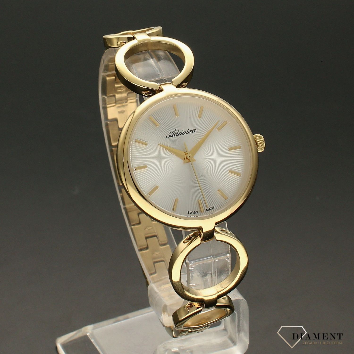 Zegarek damski złoty na bransolecie Adriatica A3764.1113Q.cvg.jpg
