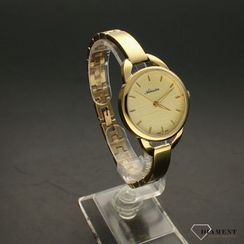 Zegarek damski na bransolecie w kolorze złotym ze złotą tarcza marki Adriatica A3765 (5).jpg