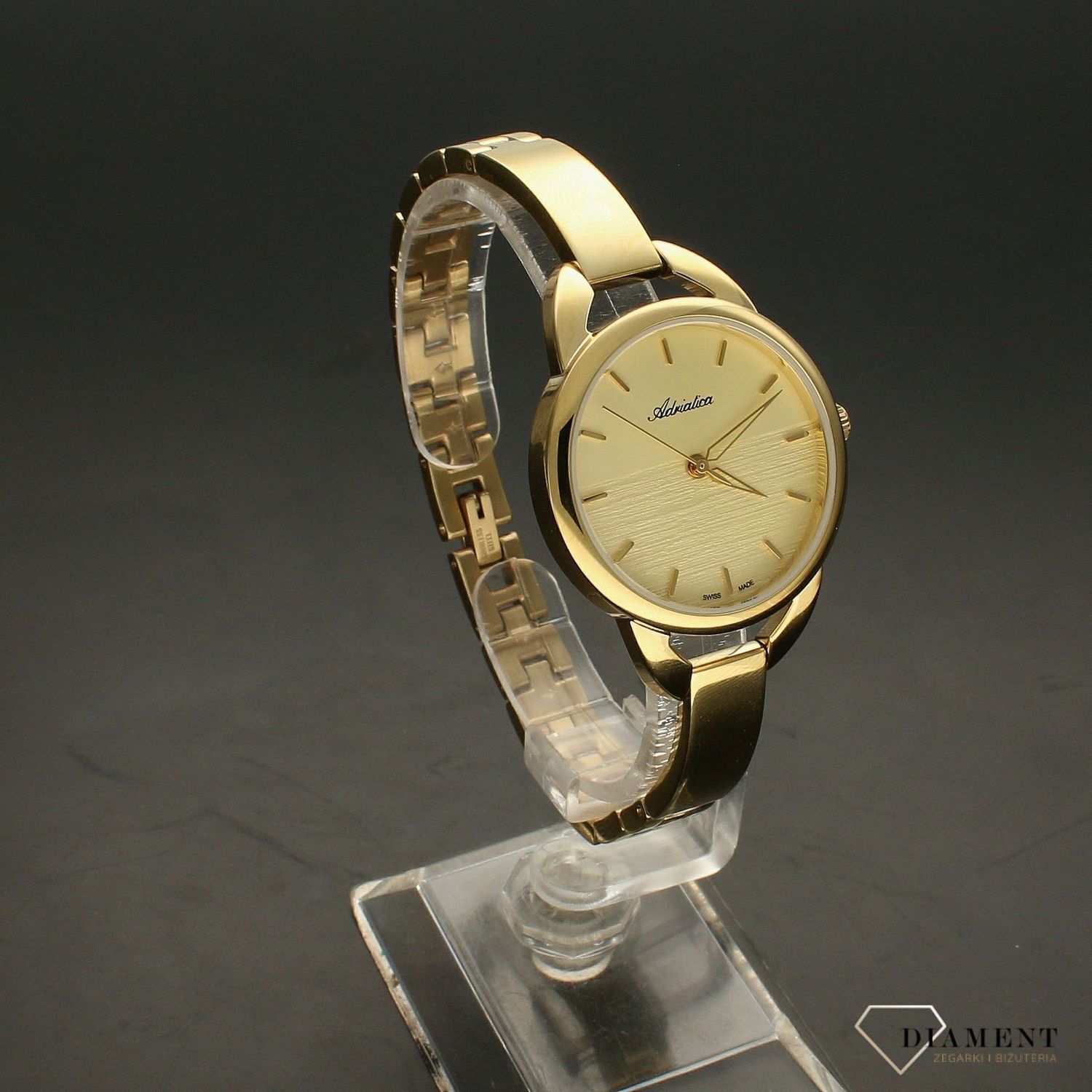 Zegarek damski złoty na bransolecie Adriatica A3765.1111Q.webp