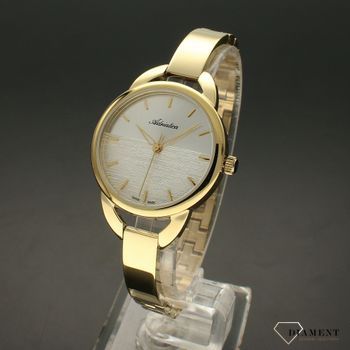 Zegarek damski na bransolecie w kolorze złotym ze srebrną tarcza marki Adriatica A3765.1113Q✓  (2).jpg