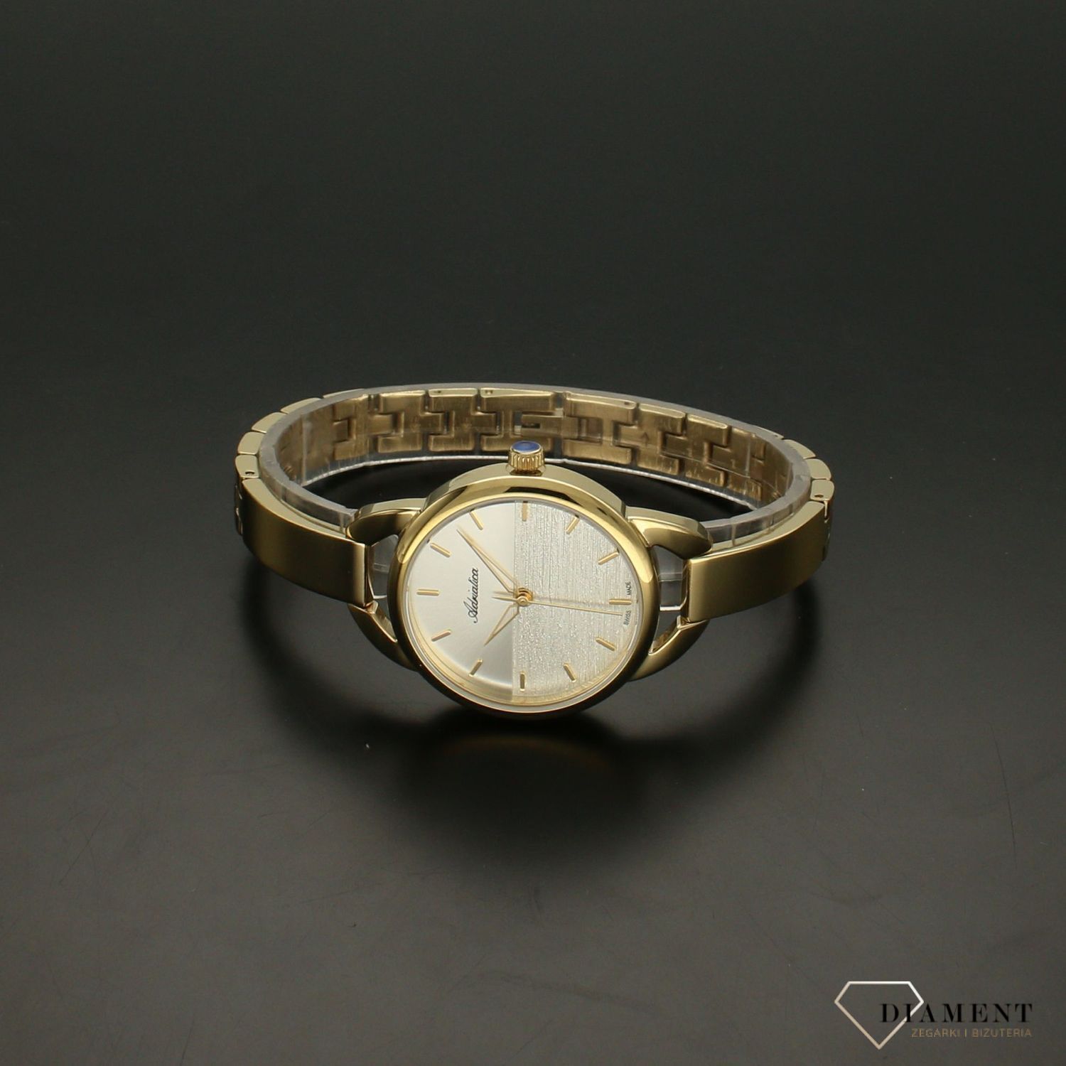 Zegarek damski na bransolecie w kolorze złotym Adriatica A3765.1113Q.jpg