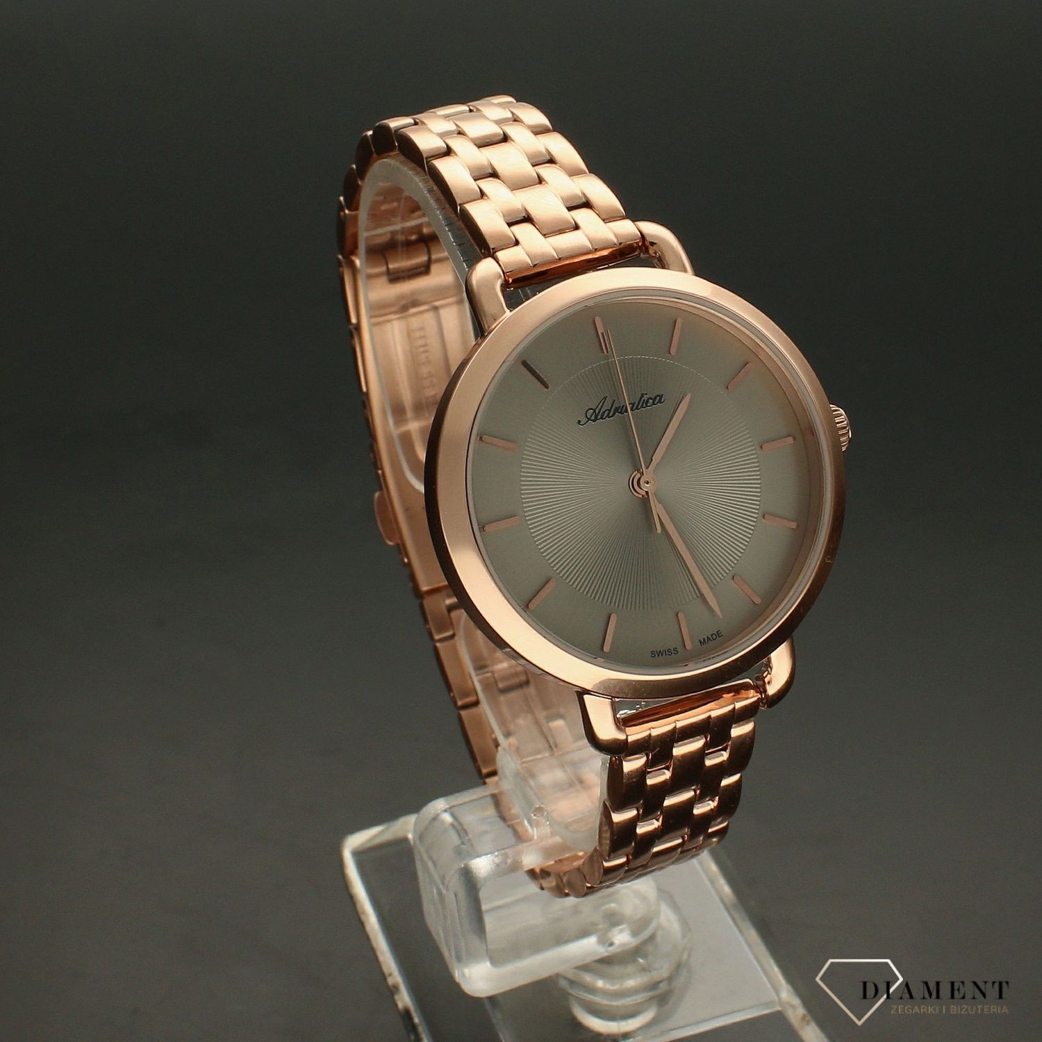 Zegarek damski złoty na bransolecie Adriatica A3766.9117Q.webp