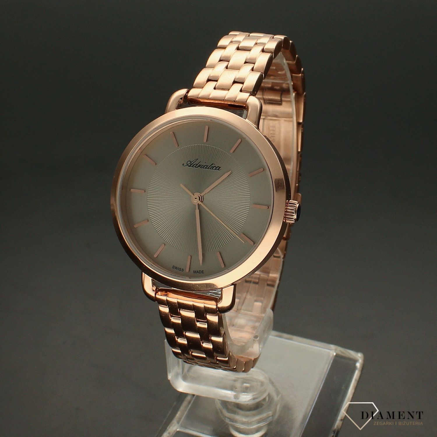 Zegarek damski złoty na bransolecie Adriatica A3766.9117Q.webp