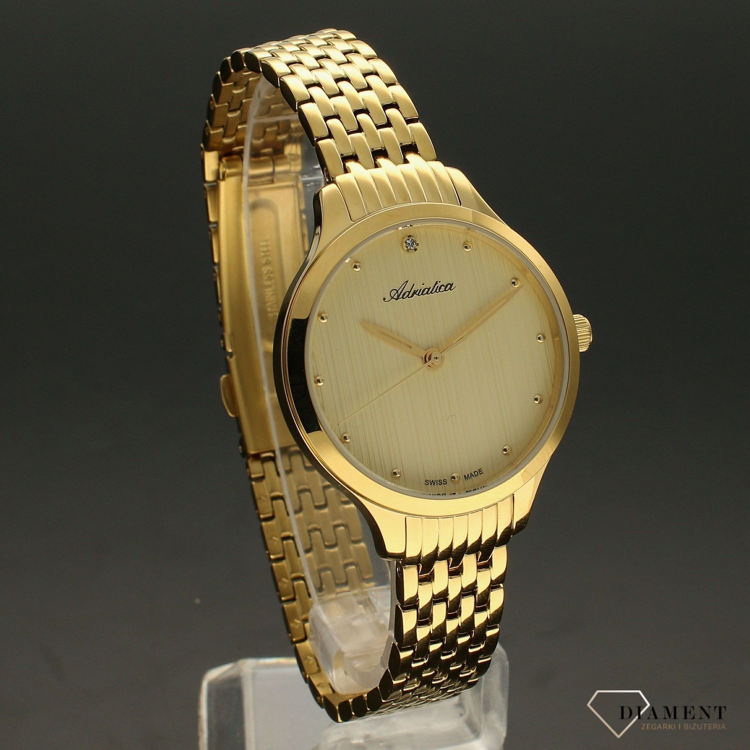 Zegarek damski złoty na bransolecie Adriatica A3768.1141Q.jpg