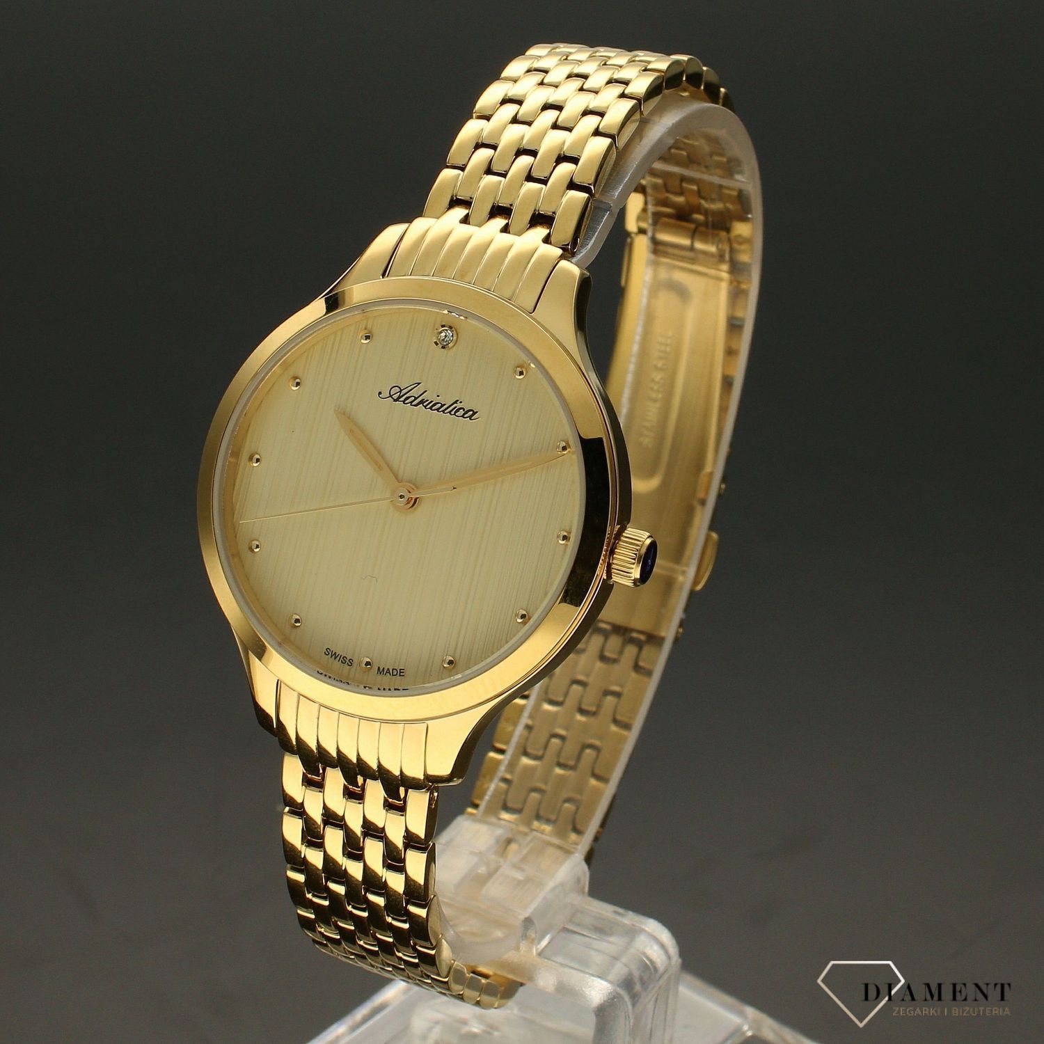Zegarek damski złoty na bransolecie Adriatica A3768.1141Q.jpg