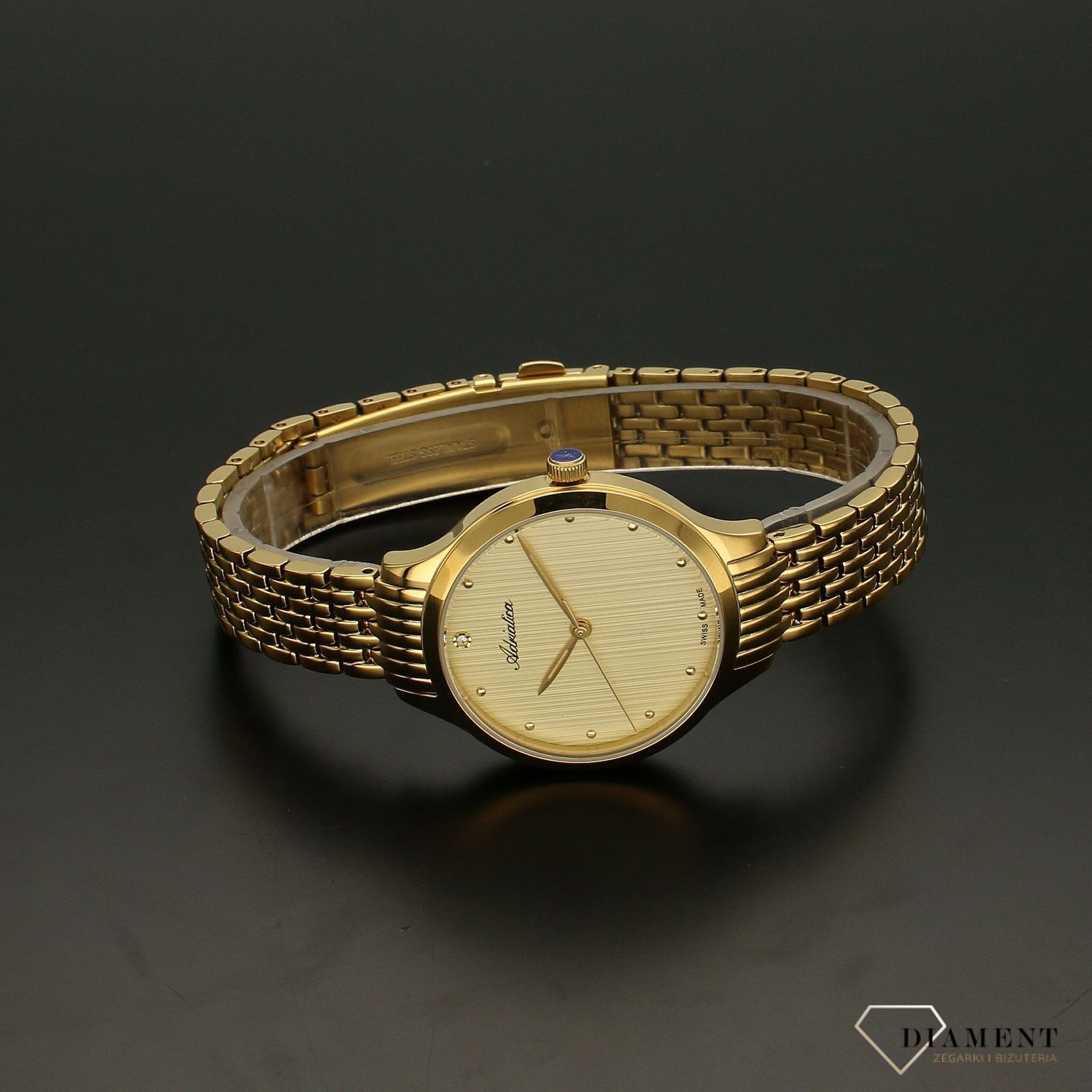 Zegarek damski złoty na bransolecie Adriatica A3768.1141Q.jpg