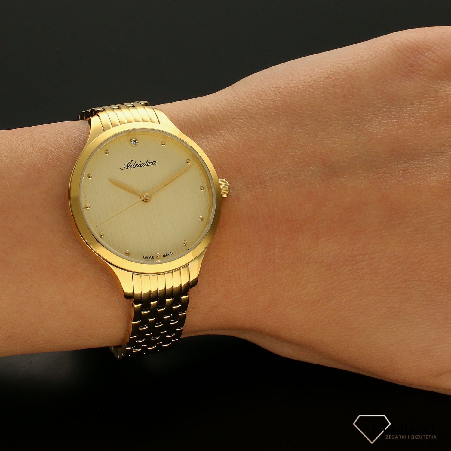 Zegarek damski złoty na bransolecie Adriatica A3768.1141Q.jpg