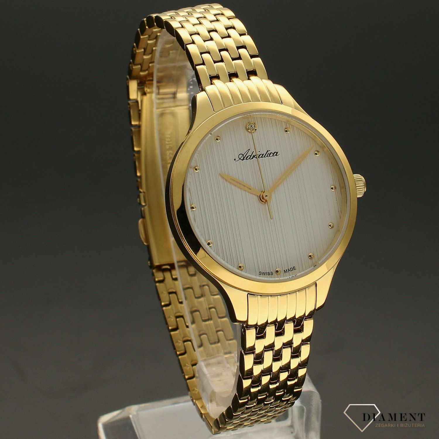 Zegarek damski złoty na bransolecie Adriatica A3768.1143Q.jpg