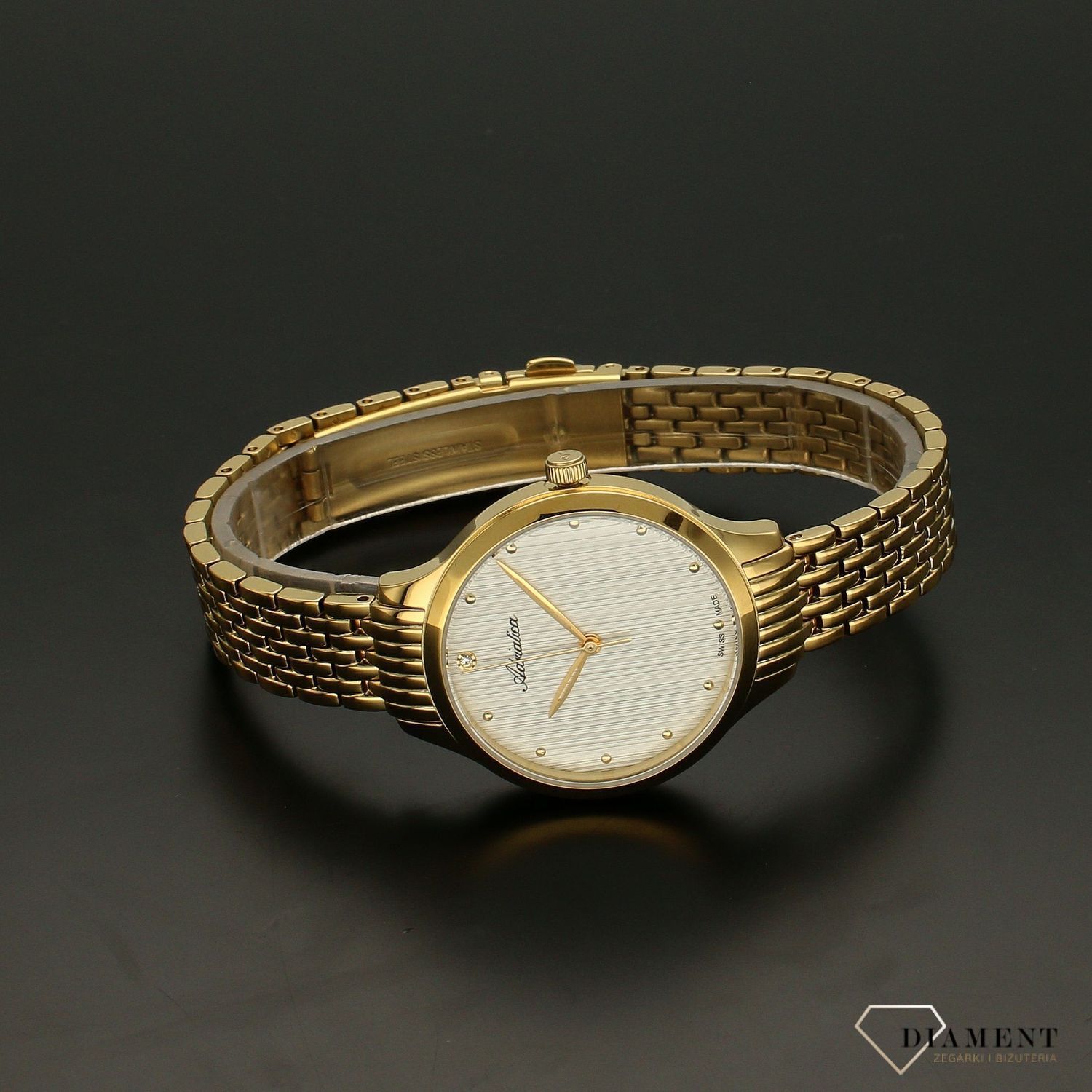 Zegarek damski złoty na bransolecie Adriatica A3768.1143Q.jpg