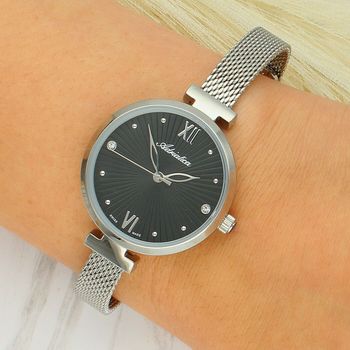 Zegarek damski Adriatica Classic A3781.5184Q czarny mesh swiss.jpg