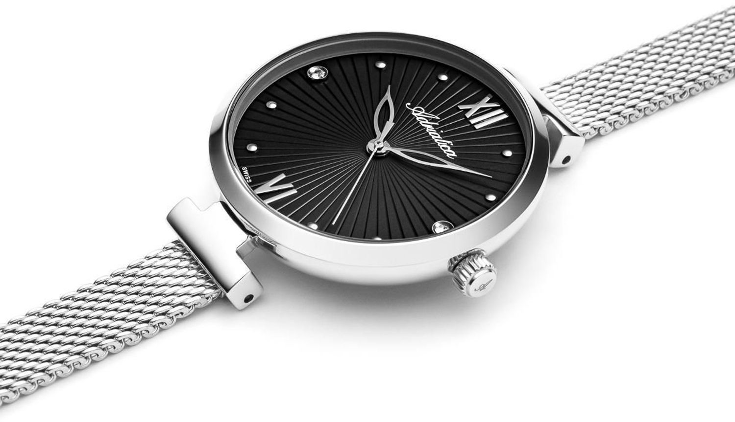 Zegarek damski Adriatica Classic A3781.5184Q czarny mesh (2).jpg