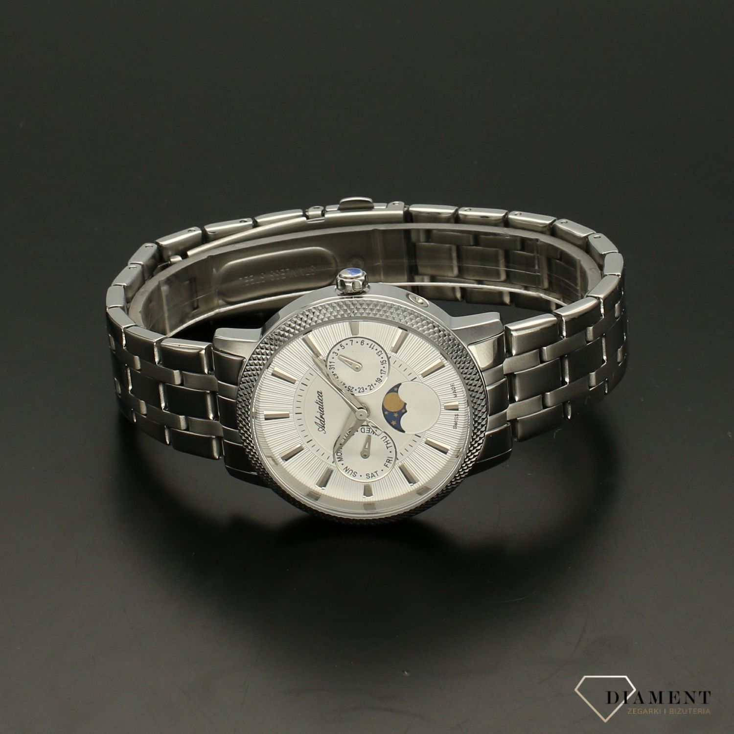 Zegarek damski na bransolecie Adriatica A3808.5113Q z fazą księżyca.jpg