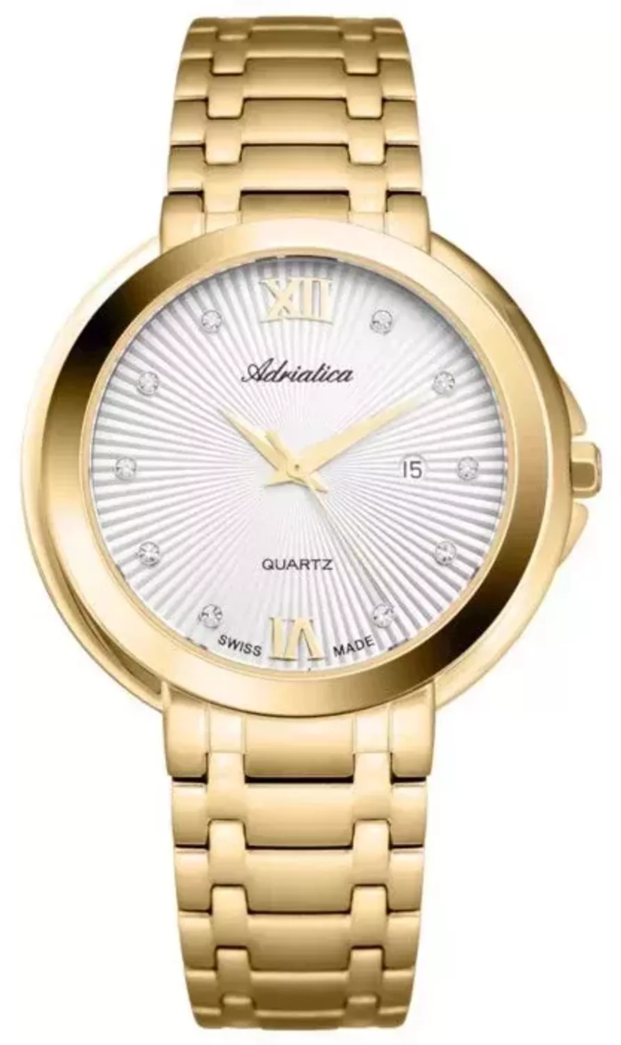 Zegarek damski pokryty złotem Adriatica A3812.1183Q.webp