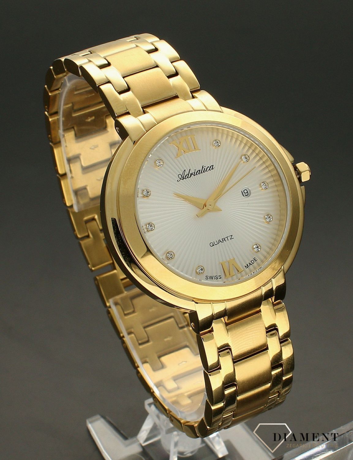 Zegarek damski pokryty złotem Adriatica A3812.1183Q.webp