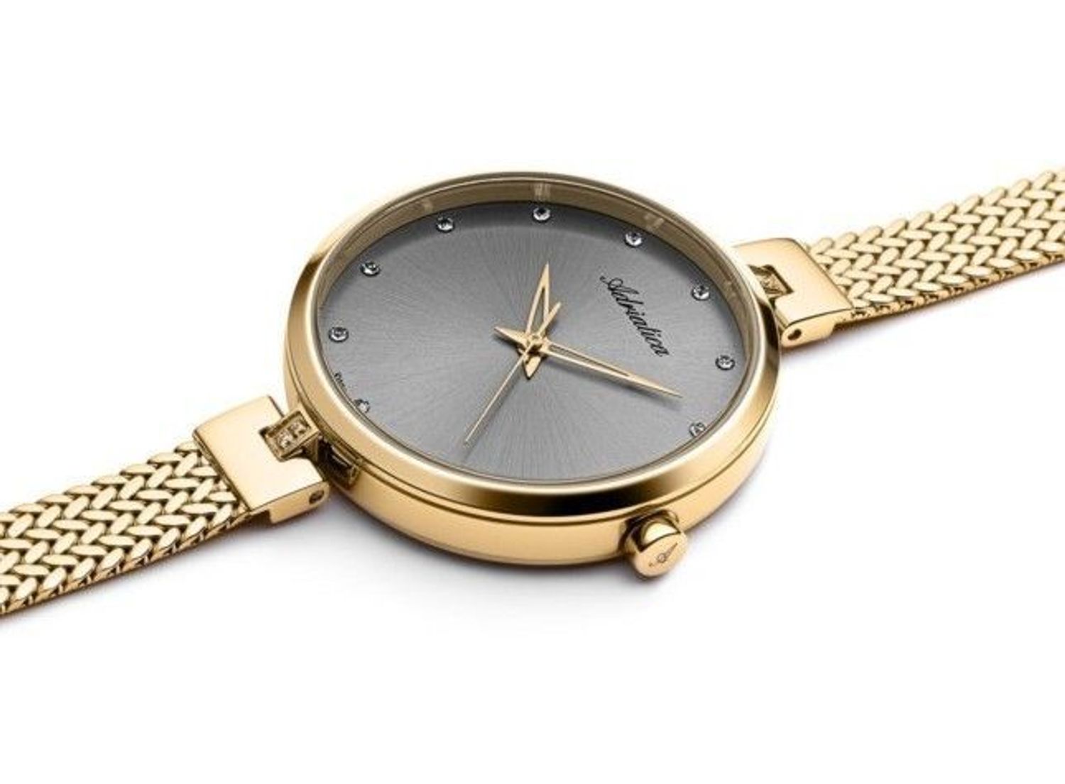 Zegarek damski na bransolecie Adriatica A3819.1147Q. Zegarek damski Adriatica. Damski zegarek biżuteryjny. Zegarek damski biżuteryjny w złotym kolorze. Damski zegarek Adriatica idealny na prezent..jpg