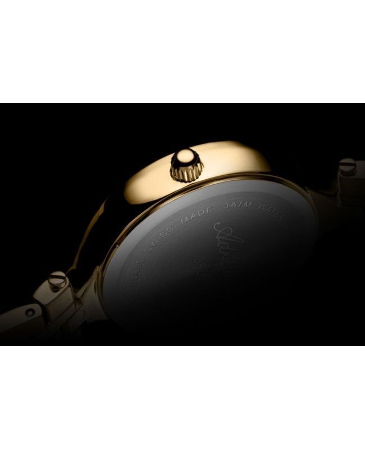 Zegarek damski ADRIATICA A3825.1114Q Zegarek zachowany w nowoczesnym wyglądzie. Tarcza zegarka w czarnym kolorze ozdobiona indeksami w kolorze złotym1.jpg