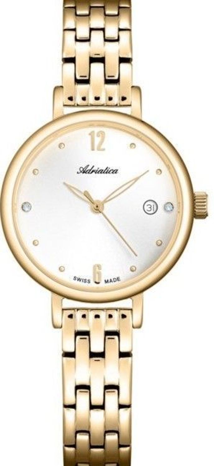 Zegarek damski ADRIATICA A3830.1173Q  ✅ Klasyczny zegarek damski Adriatica jest to wspaniały model zegarka ze zdobioną cyrkoniami tarczą w złotym odcieniu. ✅  Adriatica to połączenie ponadczasowej klasyki oraz nowoczesnego stylu.✅11.jpg