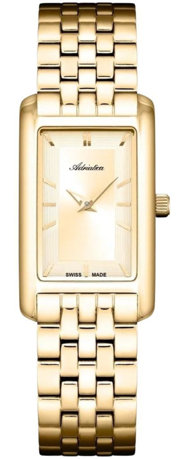 Zegarek damski Adriatica Classic A3836.1111Q – złoty, prostokątny, Swiss Made (2).jpg