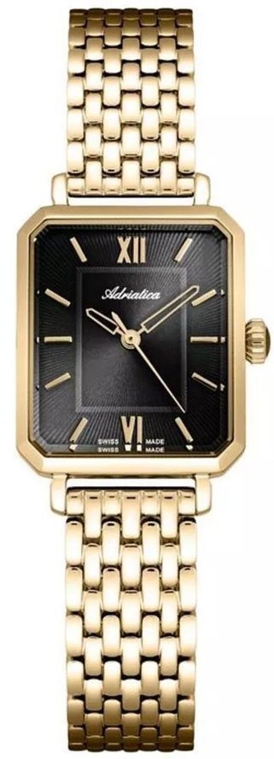 Zegarek damski Adriatica A3838.1116Q Classic – Elegancki, pozłacany, czarna tarcza.jpg