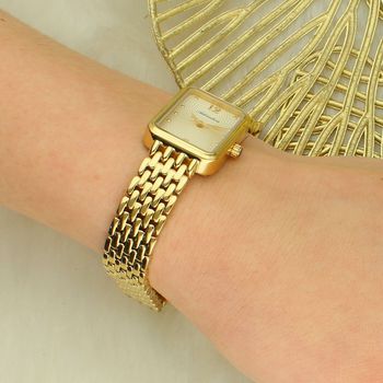 Zegarek Damski Adriatica Classic A3849.1171Q – Złoty Swiss Made, Prostokątny fashion.jpg