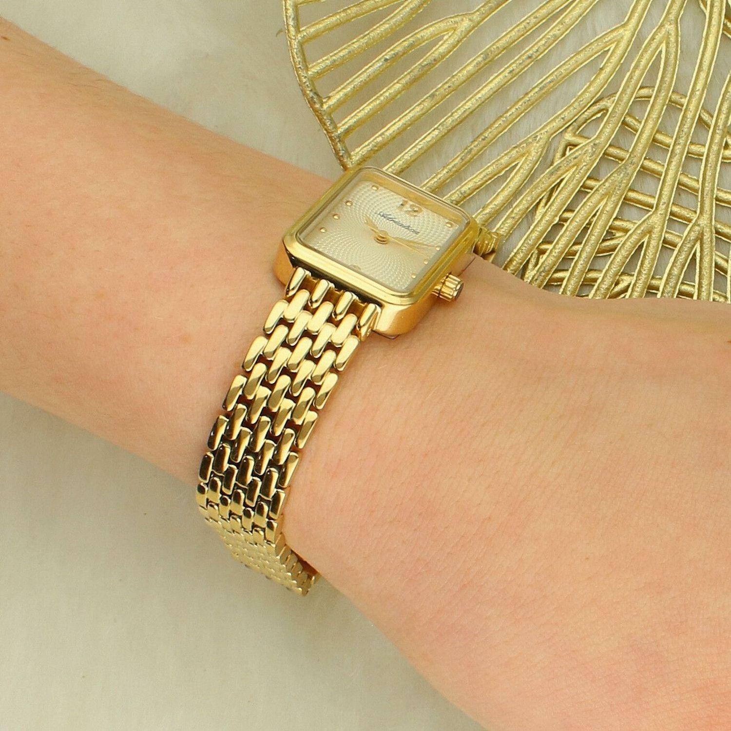 Zegarek Damski Adriatica Classic A3849.1171Q – Złoty Swiss Made, Prostokątny A3849.1171Q.jpg