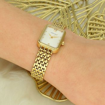 Zegarek Damski Adriatica Classic A3849.1173Q – Złoty Swiss Made, Prostokątny gold.jpg