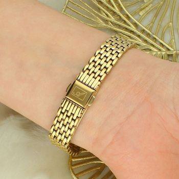 Zegarek Damski Adriatica Classic A3849.1173Q – Złoty Swiss Made, Prostokątny zapięcie.jpg