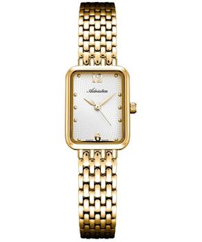 Zegarek Damski Adriatica Classic A3849.1173Q – Złoty Swiss Made, Prostokątny.jpg