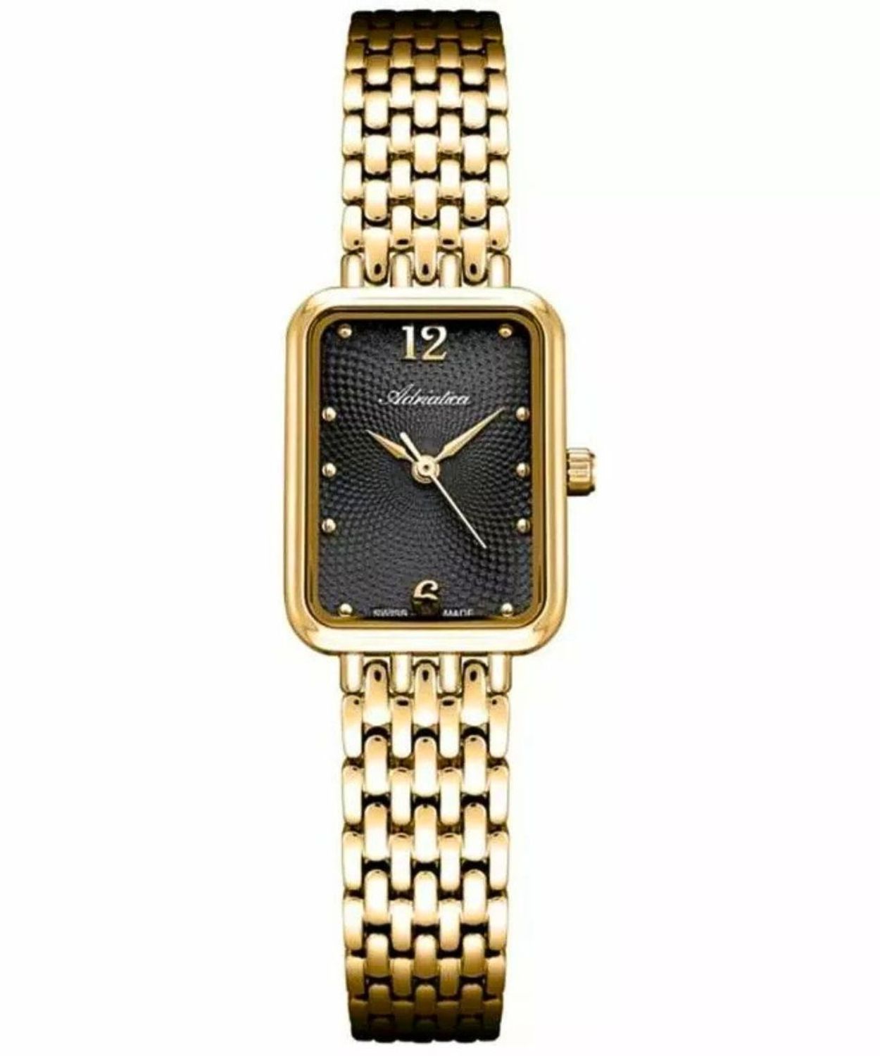 Zegarek Damski Adriatica Classic A3849.1176Q – Złoty, Swiss Made, Prostokątny.jpg
