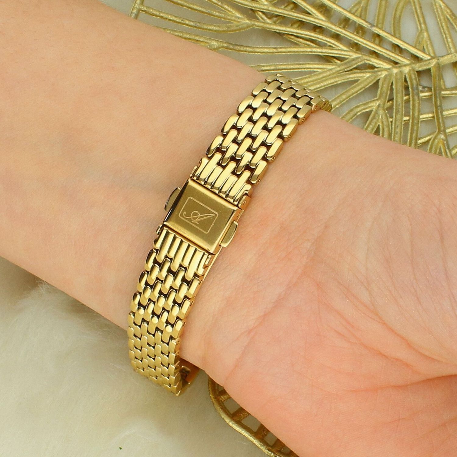 Zegarek Damski Adriatica Classic A3849.1176Q – Złoty, Swiss Made, Prostokątny.jpg