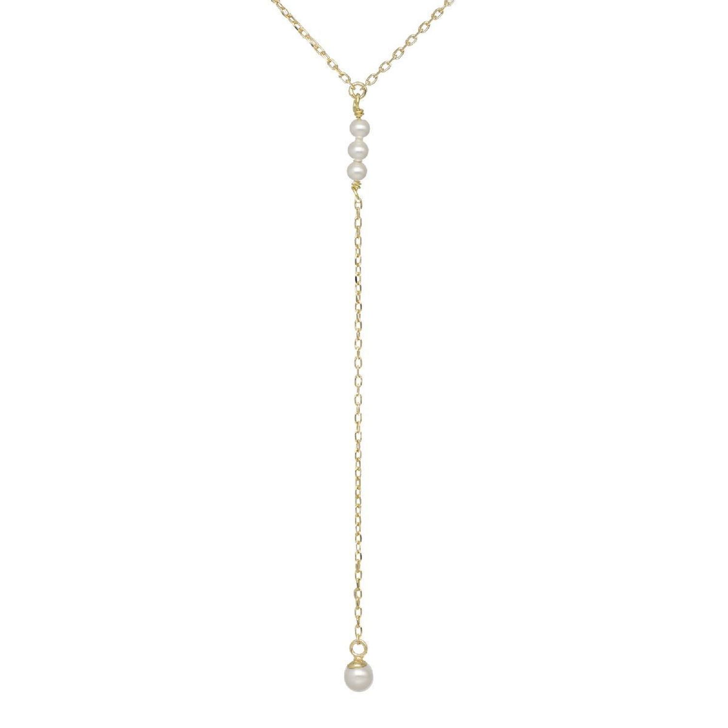 Naszyjnik pozłacany Victoria Cruz “ Perłowa Krawatka ” 925 A4163-00DG Wyjątkowa biżuteria z Victoria Cruz wykonana z najwyższej.JPG