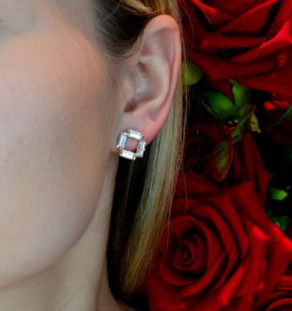 Kolczyki srebrne damskie przy uchu Victoria Cruz Kryształowy Swarovskiego 925 A4170-07DT.JPG