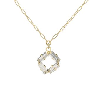 Naszyjnik pozłacany  Victoria Cruz “ Kryształowy kwadrat ” 925 A4172-07DG  Wyjątkowa biżuteria z Victoria Cruz wykonana z najwyż.JPG