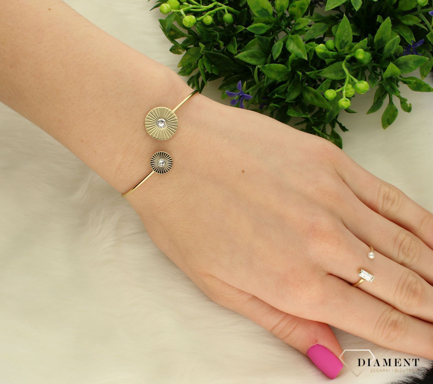 Bransoletka pozłacana Victoria Cruz “ Cygańskie słońce ” 925 A4257-07DP Wyjątkowa biżuteria z Victoria Cruz wykonana z najwyższe.JPG