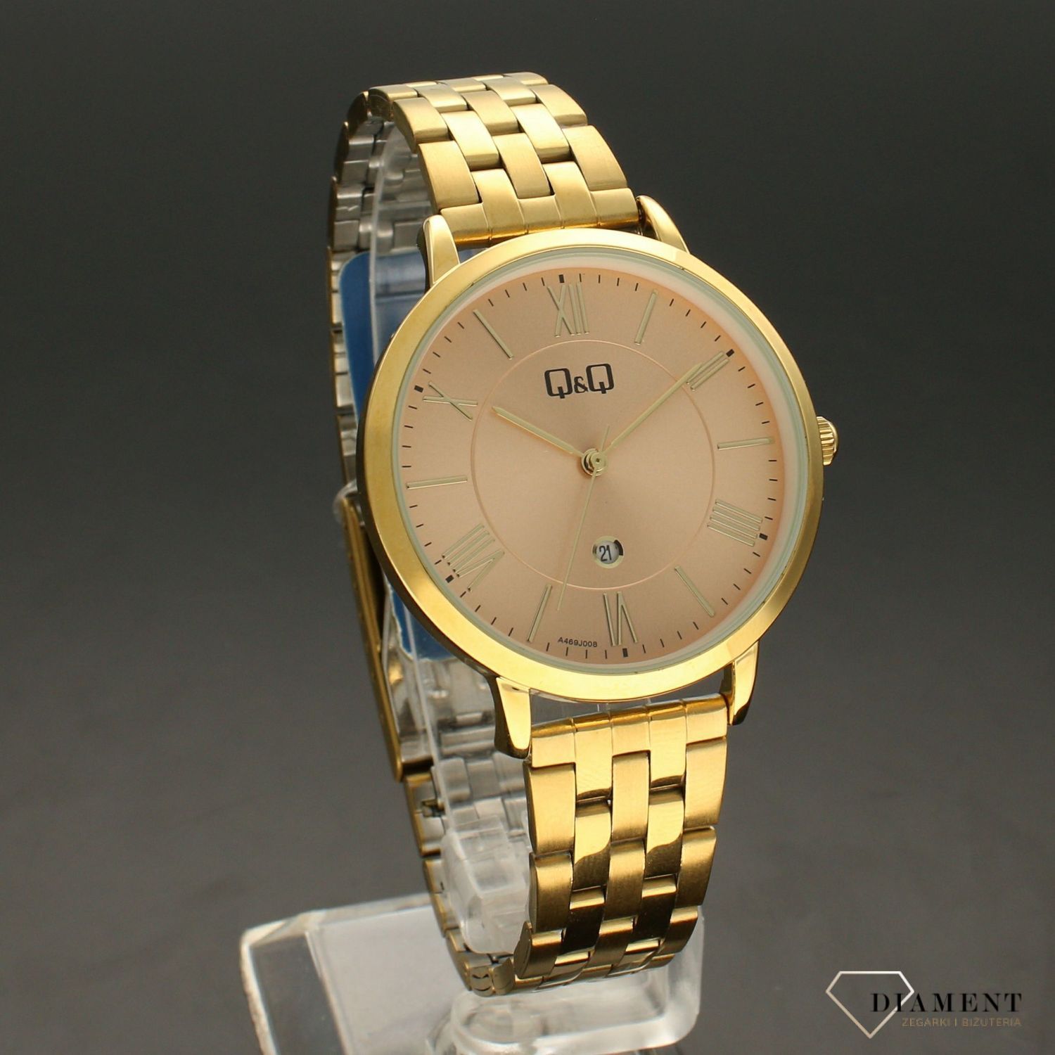 Zegarek damski ZŁOTA bransoleta Q&Q A469-008 Zegarki damskie na bransolecie✓ Wymarzony prezent ✓ Prezent dla mamy z grawerem✓ Prezent z grawerem✓ Autoryzowany sklep ✓Grawer 0zł ✓Gratis Kurier 24h ✓Zwrot 30 dni ✓Gwara.jpg