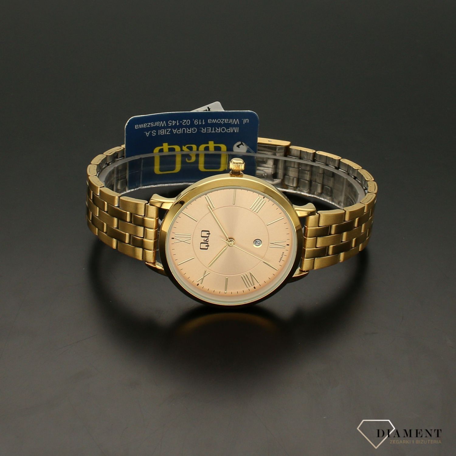 Zegarek damski ZŁOTA bransoleta Q&Q A469-008 Zegarki damskie na bransolecie✓ Wymarzony prezent ✓ Prezent dla mamy z grawerem✓ Prezent z grawerem✓ Autoryzowany sklep ✓Grawer 0zł ✓Gratis Kurier 24h ✓Zwrot 30 dni ✓Gwara.jpg