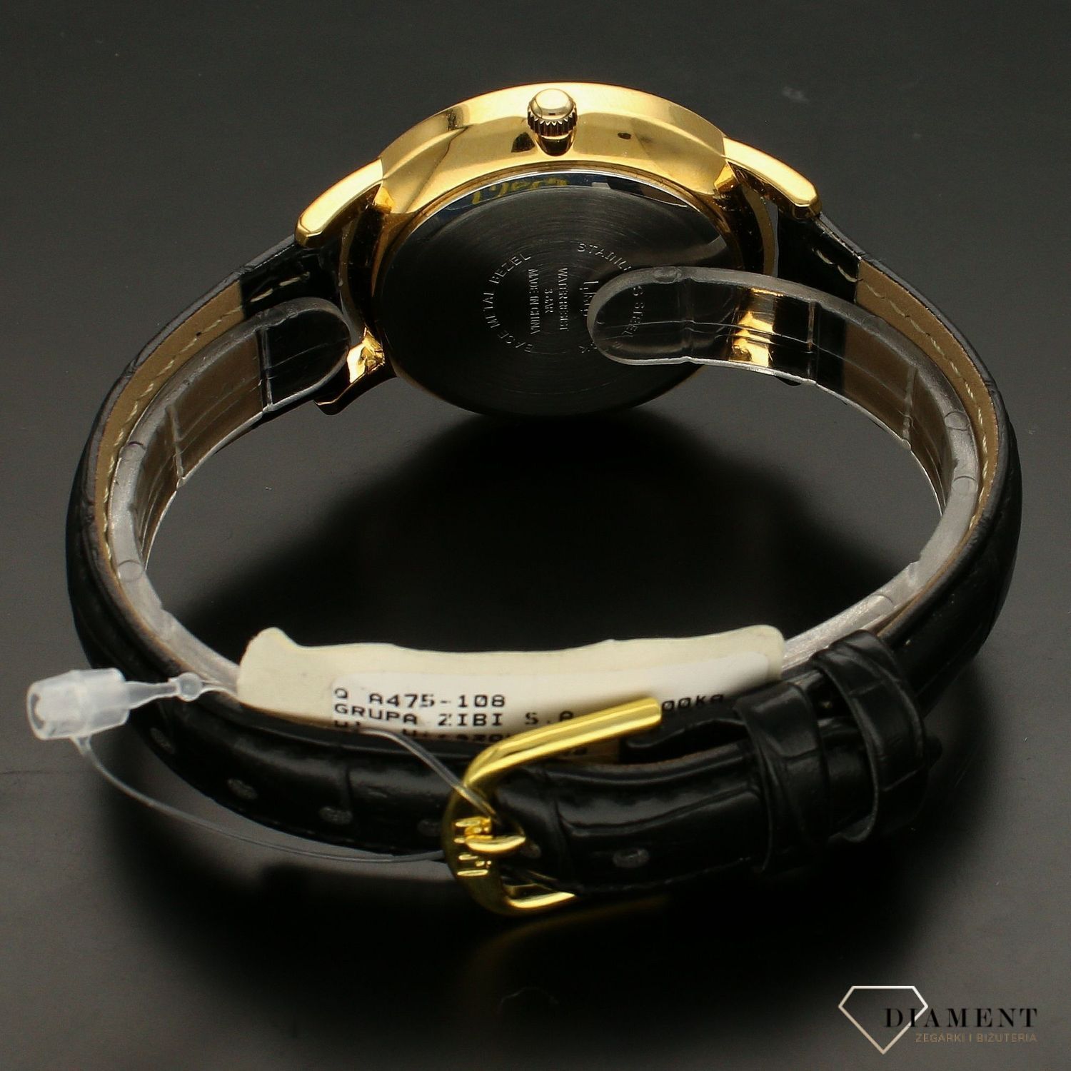 Zegarek damski QQ Classic A475-108. Zegarek na skórzanym pasku. Zegarek damski z datownikiem. Zegarek damski klasyczny na pasku.  (4).jpg