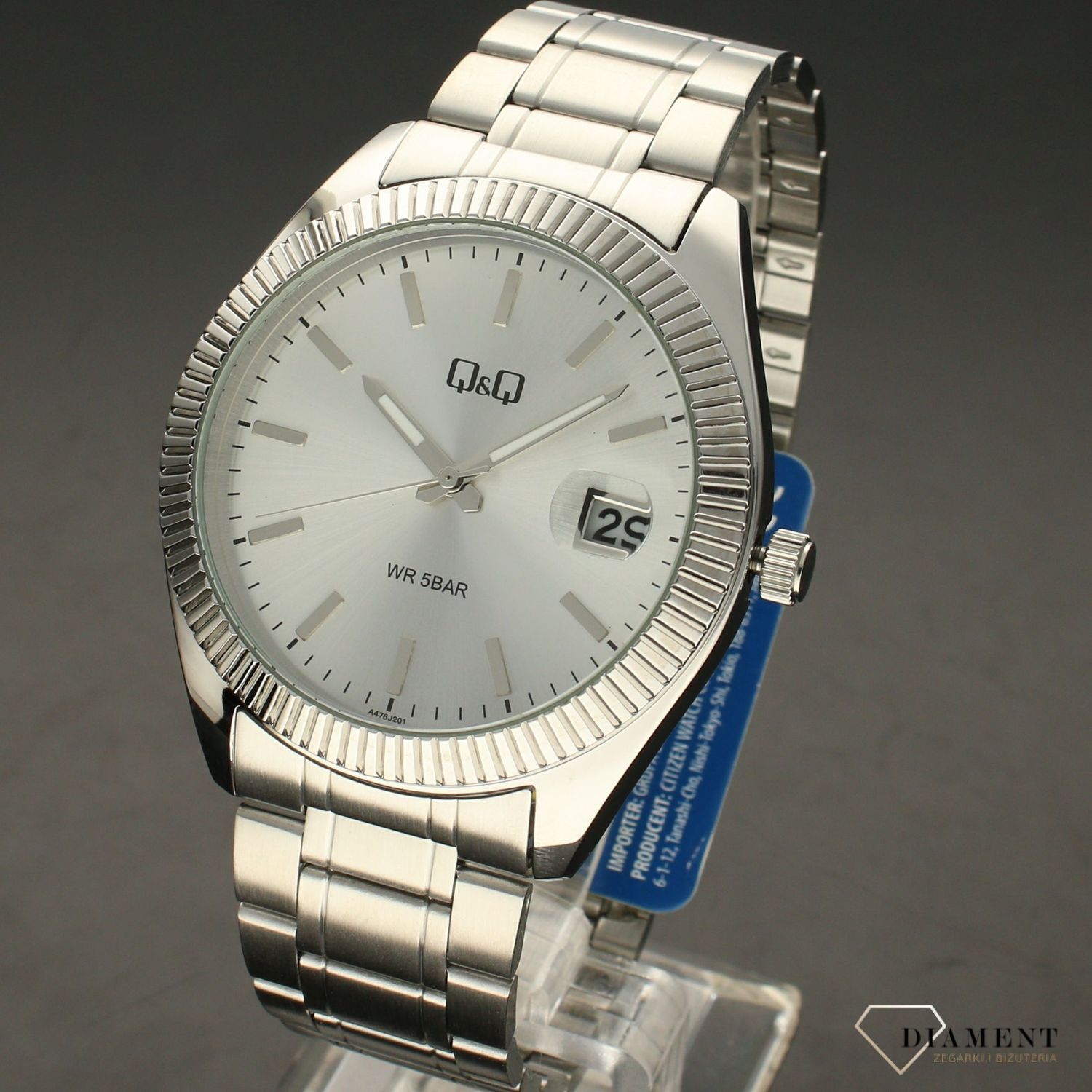 Zegarek męski na bransolecie QQ A476-201.jpg