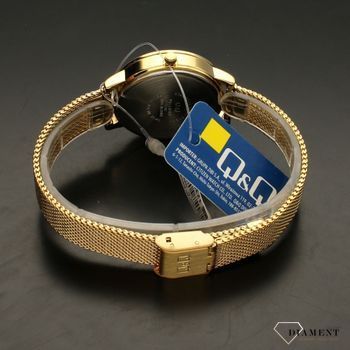 Zegarek damski Q&Q A479-001 na złotej bransolecie typu mesh ⌚✓  (4).jpg