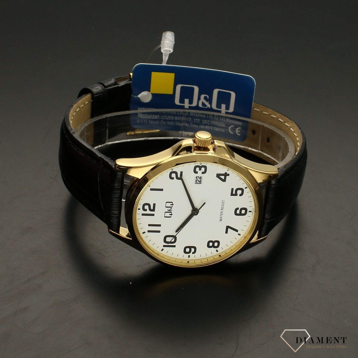 Zegarek męski czarnym pasku, czytelny A480-104.jpg